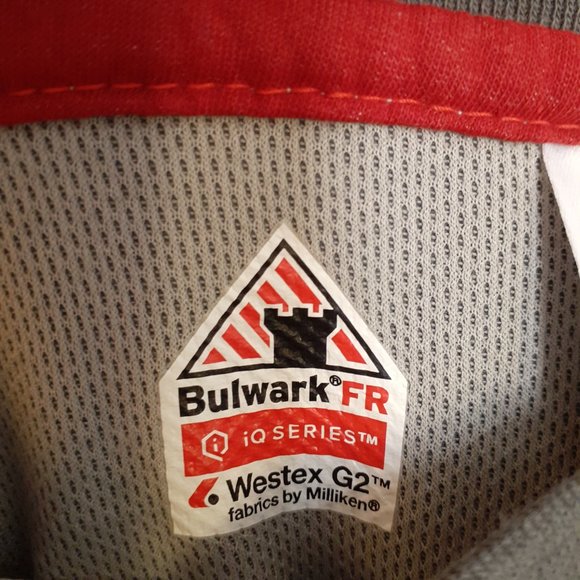 Bulwark iQ Series Comfort Knit Men's FR Henley Gray Size XXL - Picture 3 of 16